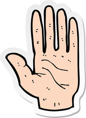 sticker of a cartoon hand