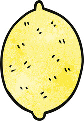 cartoon doodle lemon fruit