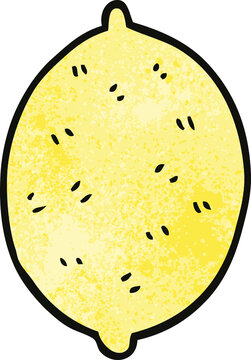 Naklejki cartoon doodle lemon fruit