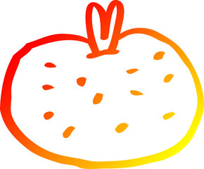 warm gradient line drawing cartoon tomato