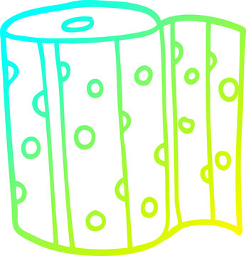 recommend clip art: cold gradient line drawing cartoon dotty kitchen roll