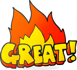 GREAT! cartoon symbol
