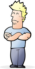 cartoon sulking man