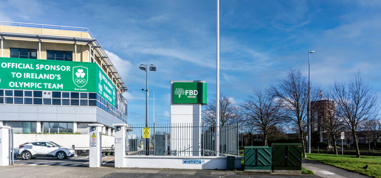 The head Office of PBD Insurance, FBD House, Nass Road, Bluebell, Dublin, Ireland. FBD is an Irish owned general insurer.