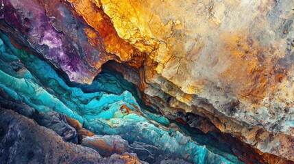 uranium deposits , close up macro view, natural beauty of these geological formations.