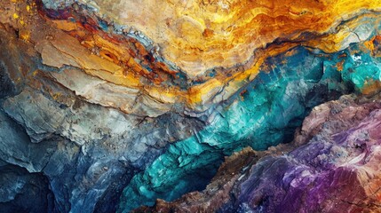 uranium deposits , close up macro view, natural beauty of these geological formations. - obrazy, fototapety, plakaty