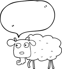 speech bubble cartoon goat