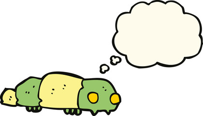 cartoon insect with thought bubble