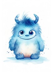 Obraz premium cute baby monster illustration