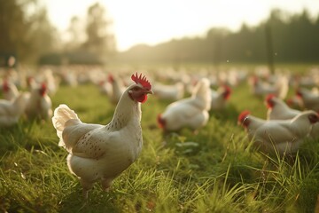 Fototapeta premium chicken farm industry ,snapshot asthetic