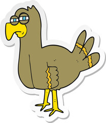 sticker of a cartoon bird