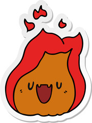 sticker cartoon kawaii cute fire flame