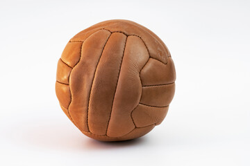 Alter historischer Fussball aus Leder