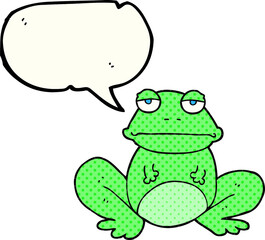 comic book speech bubble cartoon frog