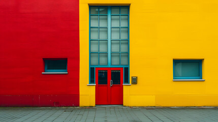 Obraz premium a photo of a building facade