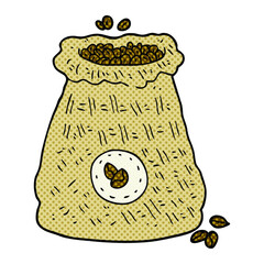 cartoon bag of coffee beans
