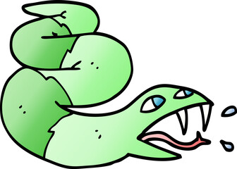 vector gradient illustration cartoon hissing snake