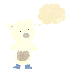 cartoon cute little bear with thought bubble