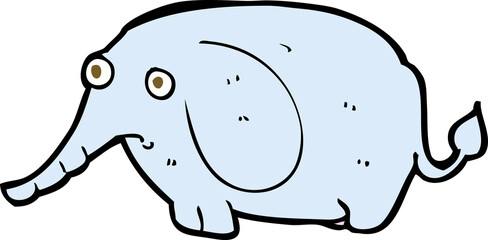 cartoon sad little elephant