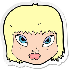 sticker of a cartoon annoyed face