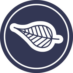 natural leaf circular icon