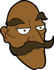 cartoon old man face
