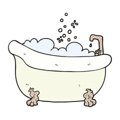 cartoon bath full of water
