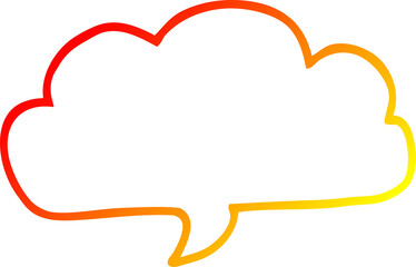 warm gradient line drawing cartoon cloud speech bubble