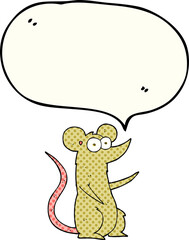 comic book speech bubble cartoon mouse in love