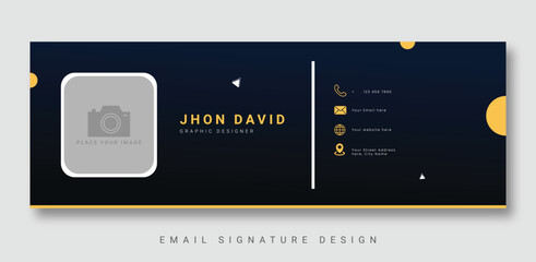 Modern and minimalist creative email signature or email footer template banner