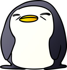 gradient cartoon kawaii of a cute penguin