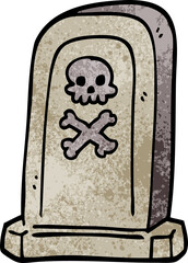 cartoon doodle spooky victorian grave