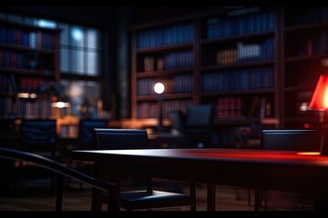 Office in dark colors