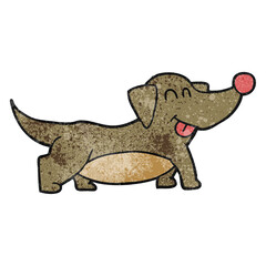 textured cartoon happy little dog