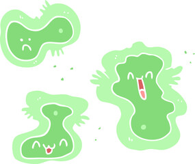 flat color style cartoon cells