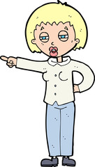 cartoon woman telling off