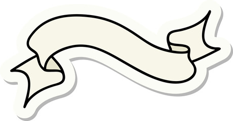 tattoo style sticker of a banner