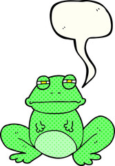comic book speech bubble cartoon frog
