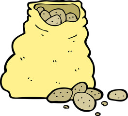 cartoon sack of potatoes