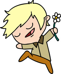cartoon of kawaii cute boy