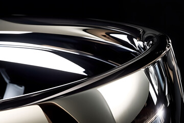 Luxury Car Headlight Detail.
