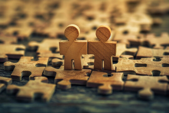 emotional image of a reunion between two individuals, emphasizing the concept of finding the missing piece in relationships and connections
