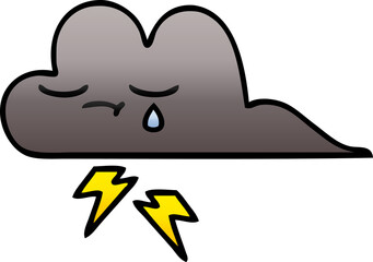 gradient shaded cartoon storm cloud