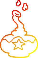 Obraz premium warm gradient line drawing cartoon potion