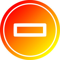 subtraction symbol circular in hot gradient spectrum