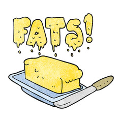textured cartoon butter fats