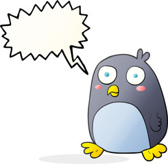 speech bubble cartoon penguin