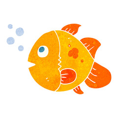 retro cartoon fish