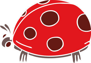 quirky hand drawn cartoon ladybird