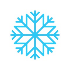 Snowflake icon isolated on white background